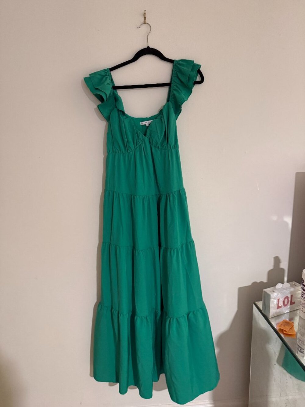 English Factor green maxi dress